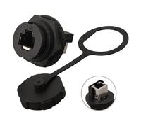 E16 Network Switch Coupler 180 Degree Female Socket IP67 Waterproof For Snap-On LED Display Automation Security Monitoring