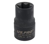 E18 Female Impacted Impact Torx Star E Socket 1/2in Drive Shallow