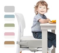 E1F1NN DOT Toddler Booster Seat for Dining Table (PU Material),Portable Kids Booster Seat with Safety Buckles, High Cushion for Travel with Non-Slip Bottom