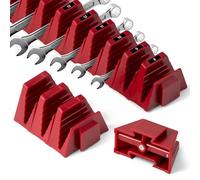 E1mity 48Pcs Magnetic Modular Wrench Organizer Set - Customizable Tool Drawer Rack with Metric & SAE Labels, Interlocking Connect Freely Combine Tool Storage Holder for Men, Dad, Mechanics Gift, Red