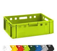 E2 Meat Box 60 x 40 x 20 cm Light Green Stackable Euro Box | BURI, Butcher crate, storage box, stacking box, food-safe, transport box made in Germany