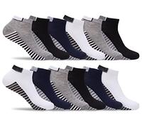 E2 Project Mens Multipack of Ultra Thin & Lightweight Ankle Socks, Assorted Colors, Pack of 12 or 24 Pairs in Bulk, Multicolor #9 (12 Pairs), 8-12