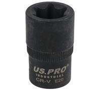 E20 Female Impacted Impact Torx Star E Socket 1/2in Drive Shallow