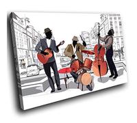 E203 Black White Red Jazz Music Canvas Wall Art Large Picture Prints
