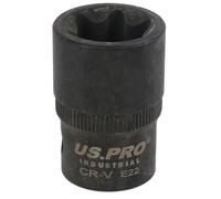 E22 Female Impacted Impact Torx Star E Socket 1/2in Drive Shallow