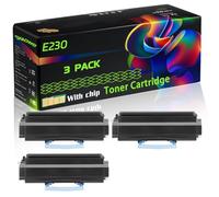 E230 Compatible for Lexmark Toner Cartridge with Chip E342tn Optra E232 Optra E330 Optra E332 Printers (3 Pack Black)