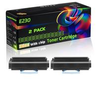 E230 Compatible for Lexmark Toner Cartridge with Chip E342tn Optra E232 Optra E330 Optra E332 Printers (2-Pack Black)