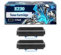 E230 Toner Cartridge Compatible for Lexmark E332n E332tn E33x E340 E342 E342n E342tn Optra E232 Optra E330 Optra E332 T240 Printers, With Chip Large Capacity 2500 Pages (2-Pack Black)