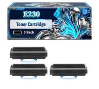 E230 Toner Cartridge Compatible for Lexmark E332n E332tn E33x E340 E342 E342n E342tn Optra E232 Optra E330 Optra E332 T240 Printers, With Chip Large Capacity 2500 Pages (3 Pack Black)