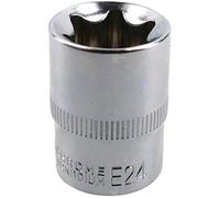 E24 Female Torx Socket Star Bit 1/2" Drive Standard External Chrome Vanadium Steel
