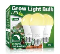E26 110V 9W Grow Bulb Replace up to 100W, Plant Light Bulb for Indoor Plants, Flowers, Greenhouse, Indore Garden, Hydroponic