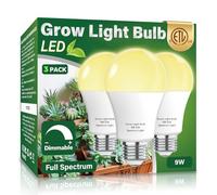 E26 110V 9W Grow Bulb Replace up to 100W, Plant Light Bulb for Indoor Plants, Flowers, Greenhouse, Indore Garden, Hydroponic