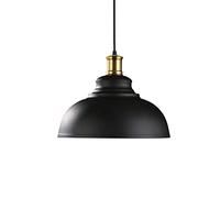 E26 Base Pendant Lamp, Industrial Retro Fixture, 1-Headed Metal Bar Lantern Shade, American Height Adjustable Restaurant Decorative Hanging Lights, for Kitchen Isl