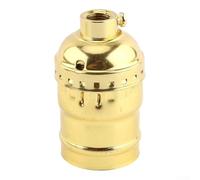 E26 Medium Screw Base Light Socket with Nostalgic Appearance for DIY Lighting Projects and Lamp Refurbishment Tasks (Gold)