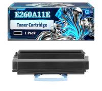 E260A11E Toner Cartridge Compatible for Lexmark E260 E260d E260dn E360 E360d E360dn E460 E460dn E460dw E462dtn Printers, With Chip Large Capacity 3500 Pages (1 Pack Black)