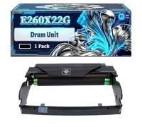 E260X22G Drum Unit Compatible for Lexmark E260 E260d E260dn E360 E360d E360dn E460 E460dn Printers, With Chip Large Capacity 40000 Pages (1 Pack Black)