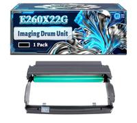 E260X22G Imaging Drum Unit Compatible for Lexmark E260 E260d E260dn E360 E360d E360dn E460 E460dn E460dw E462dtn X262 X364dn X463de Printers, With Chip Large Capacity 30000 Pages (1 Pack Black)