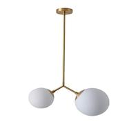 E27 Ball Gold Pendant - Double Head Lamp Brass Compatible with Dining Room Bedroom Bedside-Copper 2 Heads,Hanging Lights