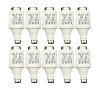 E27 Base DII Spiral Ceramic Fuse Pack of Ten for Equipment Protection in For gG Systems Rated at 500VAC (16A)