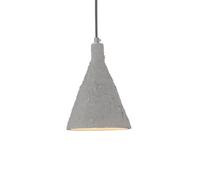 E27 Base Single-Head Concrete, Retro Industrial Style Pendant Lamp, Creative Triangular Cement Hanging Light, Flush Mount Installation Lighting Fixtures (20cm)