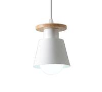 E27 Base Single-Head Hanging Light,Amen Industrial Style,Creative Personality Metal Pendant Lamp Lampshade,Corridor Barn Bookstore Decorative Lighting Fixtures (White)