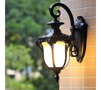 E27 Black Antique Vintage Wall Lamp - Cast Aluminum Retro Indoor Light for Terrace, Veranda, Courtyard, Loft, Restaurant, Café, Living Room and Study (No Lightbulb)