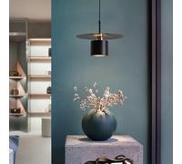 E27 Black White Minimalist Ins Dining Table Bar Lamp Industrial Style Light Room Bedroom Bedside Wrought Iron Simple Small Pendant, Luxury