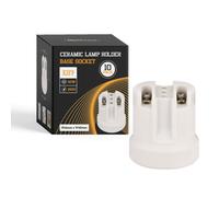 E27 Bulb Holder Edison Screw White Ceramic Porcelain Lamp Holder For Table Lamp E27 60W Plain Lamp Holder Socket Uk