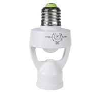 Maclean MCE233 Lampenfassung mit Bewegungssensor und Dämmerungssensor E27 Fassung Adapter Erfassungsbereich 360° Sensor Automatische Beleuchtung