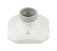 E27 Ceramic Lamp Holder Heat Resistant Porcelain Socket for High Temperature Bulbs in Industrial, Catering, Reptile or Incubator Use, White