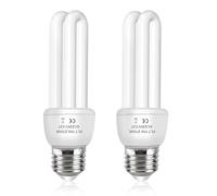 E27 Energy Saving Bulb 11W Warm White 2700k, E27 Screw 2U CFL Low Energy Light Bulbs, ES Compact Fluorescent Stick Bulbs, AC 220-240V, not dimmable, 2pcs