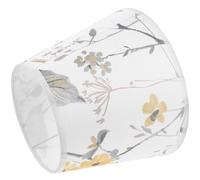 E27 Fabric Bird Print Lamp Shade Cover for Desk Lighting | White Metal Framed Accessory, Decorative Refresh for Ceiling Lamps, Home Decorators and Renters, Warm Ambience