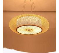 E27 Hanging Lamp Ceiling Lamp Chandelier Natural Rattan Pendant Lamp Creative Handmade Lampshade Bedroom Living Room Dining Room Lamp Vintage Lantern Pendant Light,80Cm