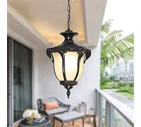E27 Hanging Lamps Outdoor Pendant Light Black Retro IP44 Ceiling Vintage Industrial Metal Pendant Lights Rainproof Waterproof Gazebo Villa Loft Patio Balcony Courtyard Hanging Pendant Lights (Style B)