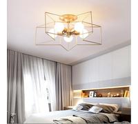 E27 Industrial Retro Ceiling LightCreative Linear Star Design Lamp for Living Room Kids' Bedroom & Indoor SpacesStylish Iron Lighting Fixture