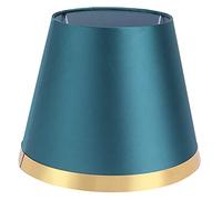 E27 Lamp Shade for Table, Modern Fabric Small Drum Lamp Shade Vintage Clip On Desk Floor Lampshade Replacement for Bedroom Living Room Decor (Green)