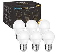 E27 LED Bulb 5W, E27 Edison Screw (ES) Bulbs Equivalent 40W Incandescent, 6500K Cool White 500LM G45 Golf Ball Energy Saving Light Bulbs, Not Dimmable No Flicker Lamps, 6 Pack