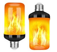 E27 LED Flame Bulb Fire E26 B22 lamp Corn Bulb Flickering LED Light Dynamic Flame Effect 5W 85V-265V for Home Lighting(E27)