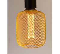 Gold Metal Cage LED E27 Bulb Gold-Coloured
