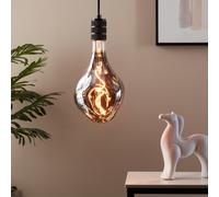 E27 LED Oversized Globe Bulb D165 4W Smoked Black Finish - Dimmable