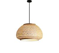 E27 Light Source Bamboo Chaner - Creative Hollow Woven Design, Lantern Pendant Light for Home Decoration