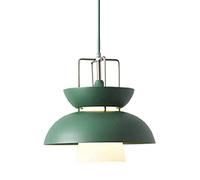 E27 Light Source Single-Head, French Pastoral Style Pendant Lamp, Creative Colored Wrought Iron Hanging Light, Indoor Home Decoration Lighting Fixtures (Green)