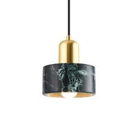 E27 Light Source Single Head Pendant Lamp, Modern Industrial Style Marble Chandelier, Ceiling Lighting Fixtures, Living Room Dining Room Study Decor Hanging Light
