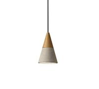 E27 Light Source Single-Head Pendant Light, Log-Style Cement, Creative Gray Concrete Hanging Lamp, Restaurant Corridor Decoration Lighting Fixtures (Gray 18cm)