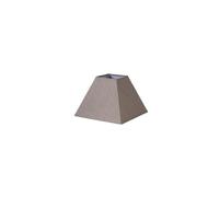 E27 Linen Grey Pyramid lampshade, Dimensions 20x10x15cm, Ideal for Decorating and Giving Ambient Light Indoors.