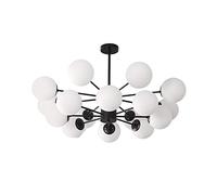 E27 Metal Globe During Light,Lamps Bubble Nordic Branch Sputnik Chandelier Lighting Molecule Adjustable Ceiling Light Fixture with Handblown Glass Shade Creative Molecule Lamp Magi-Black. 6 HGCHH