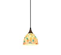 E27 Pendant Light Metal + Shell Lampshade Ceiling Hanging Lamp Vintage Restaurant Suspension Droplight Lighting Fixture, Loft Chandelier for Kitchen Dining Room Bedroom Restaurant