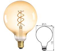 E27 Retro Vintage Edison Flexible LED Spiral Filament Light Bulb Transparent