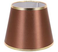 E27 Round Fabric Lamp Shade Replacement for Desk and Study | Coffee Colour, Minimalist Contemporary Decorative Style, Easy Installation, Living Room Use, Lightweight Fabric Cover