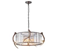 E27 Scandinavian Lig, Creative Retro Chandelier, for Living Room Restaurant bar B&B Cafe Card Holder Lamps and Lanterns,K